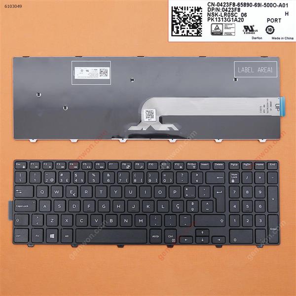 Dell Inspiron 15-5000 Series 5547 5521 5542 BLACK FRAME BLACK Win8 PO 0423F8 Laptop Keyboard (OEM-A)
