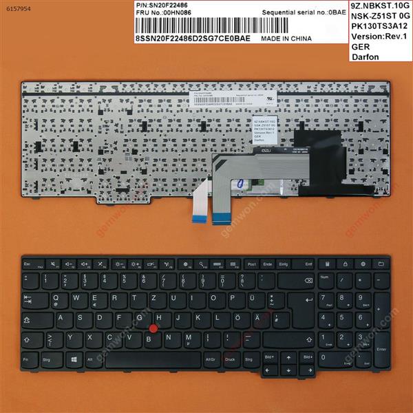 Thinkpad E555 E550 BLACK FRAME BLACK(With Point stick,Win8 )OEM GR SN20F22474 V147820AS1 Laptop Keyboard (OEM-B)