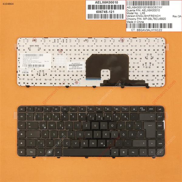 HP Pavilion DV6-3000 GLOSSY FRAME BLACK GR N/A Laptop Keyboard (OEM-B)