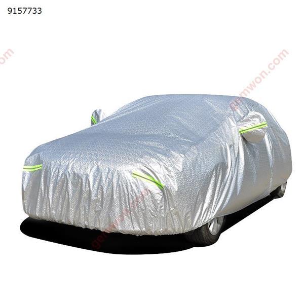 Car aluminum film coat plus velvet padded car cover summer rain sunscreen-Hatchback Autocar Decorations CY