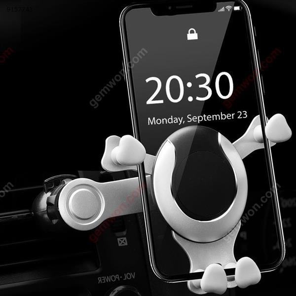Car phone holder air outlet navigation bracket-Silver Autocar Decorations BM6