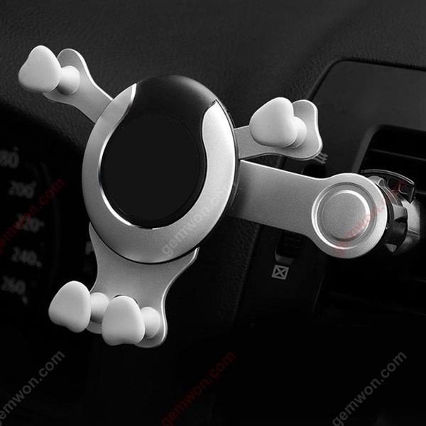 Car phone holder air outlet navigation bracket-silver Autocar Decorations BM6