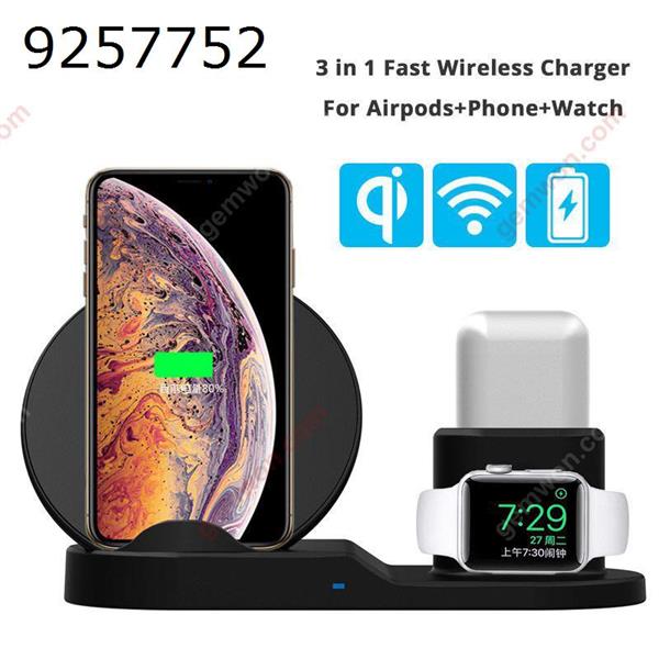 3 In 1 Fast Charge Wireless Charger for Apple Watch Series 1 2 3 4 Charging Dock Holder Station  for iPhone 8 / iPhone 8 Plus / iPhone X / Samsung S9 / HUAWEI Mate 20 & Airpods Charger & Data Cable N30