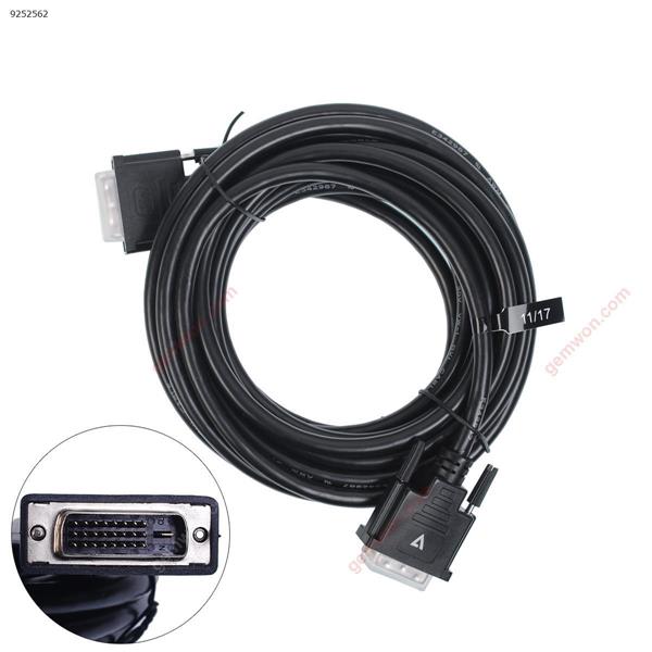 5M DVI Male (24+1 pin) To DVI Male (24+1 pin) Cable,Black Audio & Video Converter N/A
