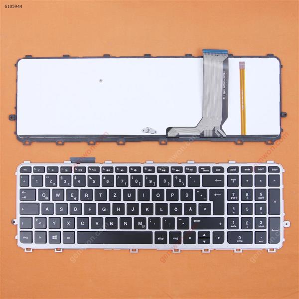 HP ENVY 15-j Series SILVER FRAME BLACK( Backlit, For Win8)OEM GR N/A Laptop Keyboard (OEM-B)