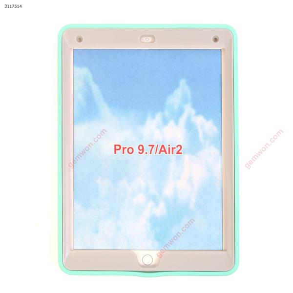 ipad Air2/pro9.7 armor contrast color plate protector,anti-fall Plate and shell,mint green+grey Case IPAD AIR2/PRO9.7ARMOR CONTRAST COLOR PLATE PROTECTOR
