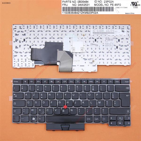 ThinkPad E430 GLOSSY FRAME BLACK(With Point stick) FR N/A Laptop Keyboard (OEM-B)
