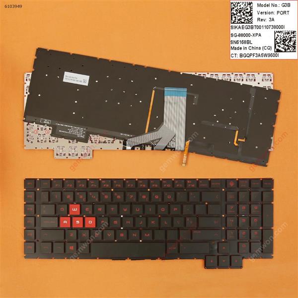 HP Omen 17-AN000 17-AN001CA 17-AN008CA 17-AN010CA 17-AN020CA BLACK (Backlit,Without FRAME,Red Printing,Win8) PO N/A Laptop Keyboard (OEM-B)