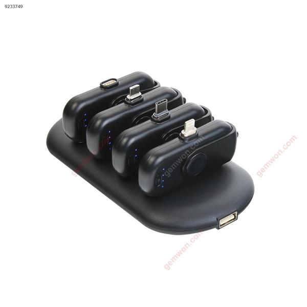 Portable universal mobile power magnetic mobile power mini finger emergency magnetic charging treasure (black) Smart Gift WD-XN