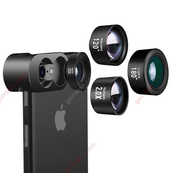 Wide-angle macro mobile phone lens fisheye telephoto four-in-one distortion-free mobile phone external SLR mirror Lenses Accessories jt-ch