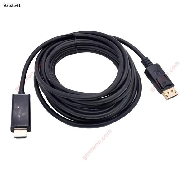 5M Displayport Male To HDMI Male Cable, Black Audio & Video Converter N/A