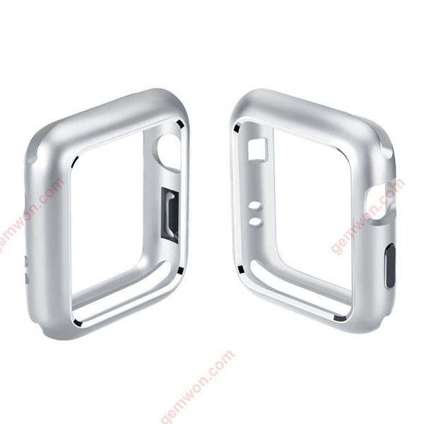 44MM Aluminum magnetic metal Protector Cover for iWatch Cover case metal frame，Silver Case 44MM Magnetic watch case