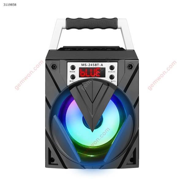 MS-245BT-A Bluetooth Speakers Upgraded version With display， Outdoor mobile audio card playback, Black Bluetooth Speakers MS-245BT-A BLUETOOTH SPEAKERS