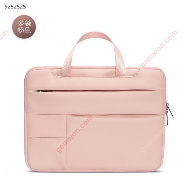 Multifunctional Portable Laptop Tote Bag 15.6 Inch For Leather Mens Ladies,Pink Case N/A