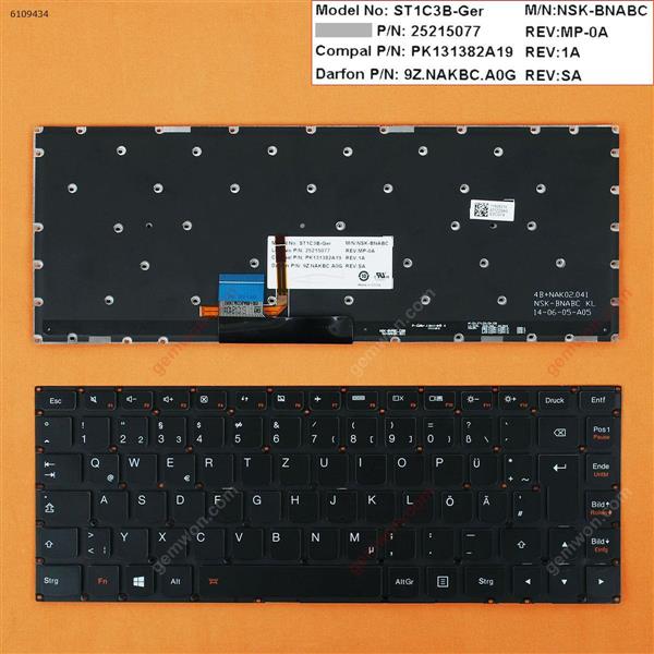 LENOVO U430P  BLACK(Without FRAME,Backilt,For Win8) GR N/A Laptop Keyboard (OEM-B)