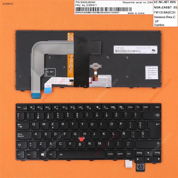 ThinkPad T460S BLACK FRAME BLACK (Backlit,For Win8) SP SN20L72849 Laptop Keyboard (OEM-A)