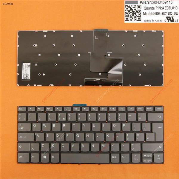 Lenovo IdeaPad 330-14ikb  GRAY win8(Without FRAME) UK N/A Laptop Keyboard (OEM-B)