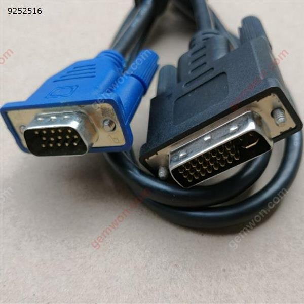 1.5M DVI Male (24+5 pin) To VGA Male Cable Audio & Video Converter DV150