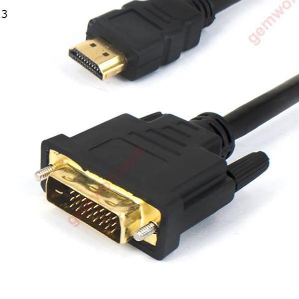 10M HDMI Male To DVI24+1 Adapter Cable,Black Audio & Video Converter N/A