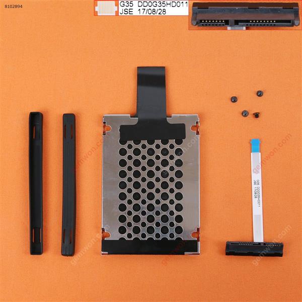 Hard Drive Disk Tray HDD Caddy & Connector Cable For HP TPN-Q173 15-BC 15-BC013TX 15-BC015TX 011TX Cover DD0G35HD011