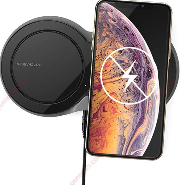 Two In One Intelligent Wireless Double Charger,Interface: DC, USB, Type-C,Black Charger & Data Cable C28