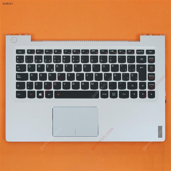 LENOVO U330 U330P palmres with SP Backlit keyboard case Upper cover SILVER Cover N/A
