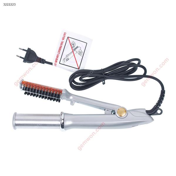 Hair curler ceramic curling iron heat brush straight hair curler ceramic iron combination straight volume（EU） Makeup Brushes & Tools  SKT-909