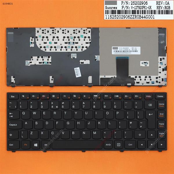 LENOVO YOGA 13 BLACK FRAME BLACK(For Win8) UK N/A Laptop Keyboard (OEM-B)