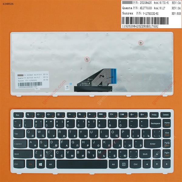 LENOVO U310 WHITE FRAME BLACK WIN8 RU 25208425V-127920ISZ Laptop Keyboard (OEM-B)
