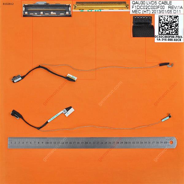 HP ENVY4 LCD LVDS CABLE QAU30，without touch,ORG LCD/LED Cable DC02C003F00