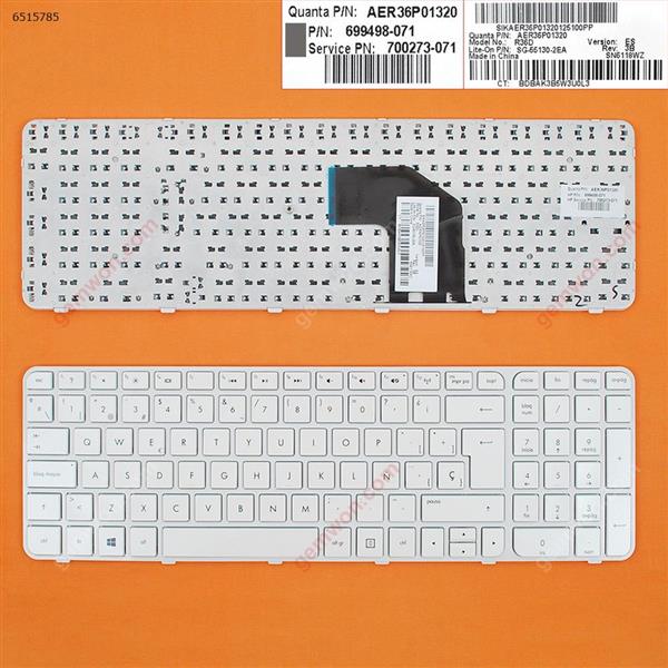 HP G6-2000 WHITE FRAME WHITE WIN8 SP N/A Laptop Keyboard (OEM-B)