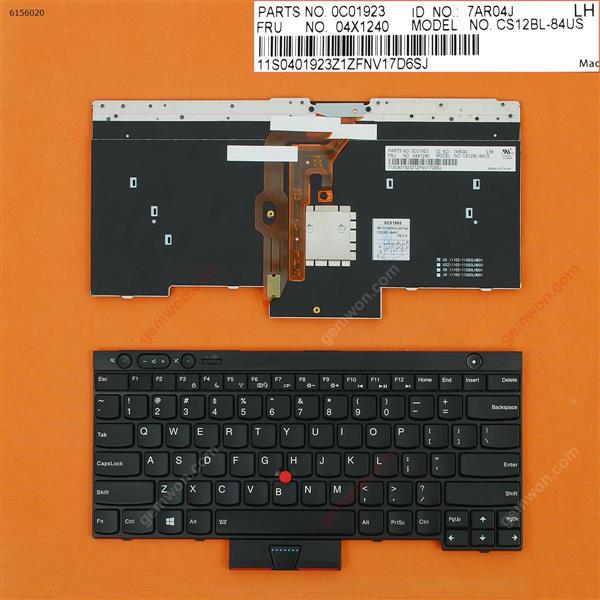 ThinkPad T430 T530 X230 BLACK(Backlit) WIN8 US N/A Laptop Keyboard (OEM-A)