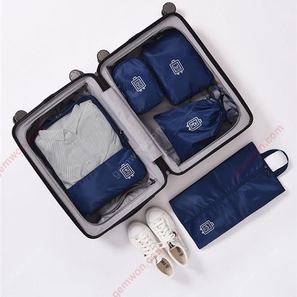5 pieces waterproof travel storage bag large capacity cube luggage storage bag(Navy) Personal Care  N/A