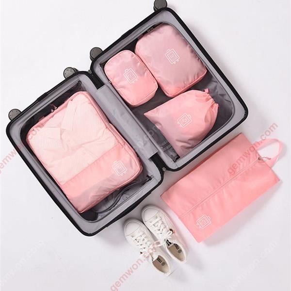 5 pieces waterproof travel storage bag large capacity cube luggage storage bag(Pink) Personal Care  N/A