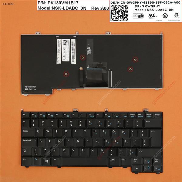 DELL Latitude E7440 E7420 E7240 BLACK (Backlit,Without Point stick,For Win8) UI PK130VM1A35 NSK-LADUC Laptop Keyboard (OEM-B)