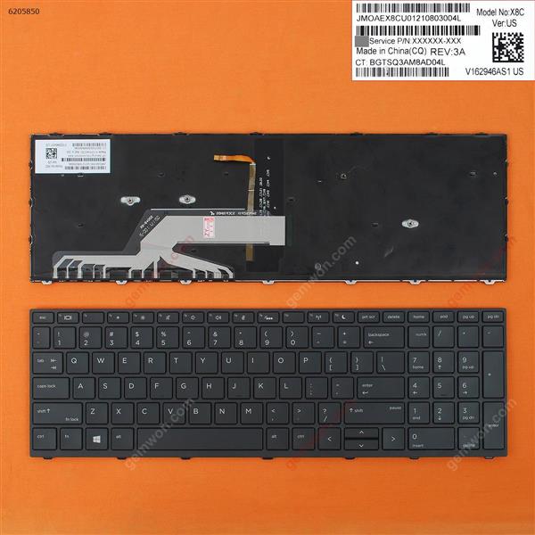 HP Probook 450 G5 455 G5 470 G5 BLACK FRAME BLACK (Backlit,With cable folded, WIN8) US V162946AS1 US Laptop Keyboard (OEM-A)