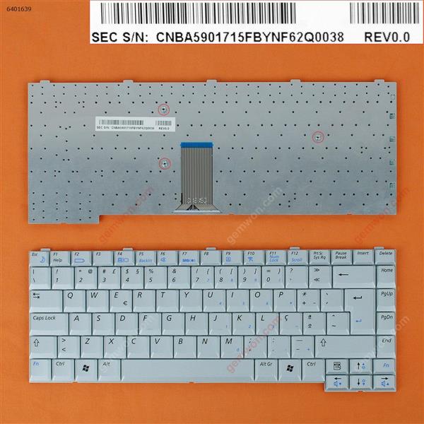 Samsung R40 R39 SILVER PO N/A Laptop Keyboard (OEM-B)