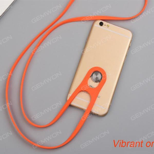 antiskid Mobile phone hang rope，Neck cord Silicone sling mobile phone chain anti-theft prevention chain length，orange Case ANTISKID MOBILE PHONE HANG ROPE