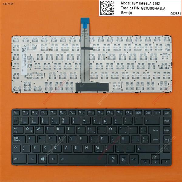 Toshiba Tecra R40-C BLACK FRAME BLACK WIN8 LA N/A Laptop Keyboard (OEM-B)