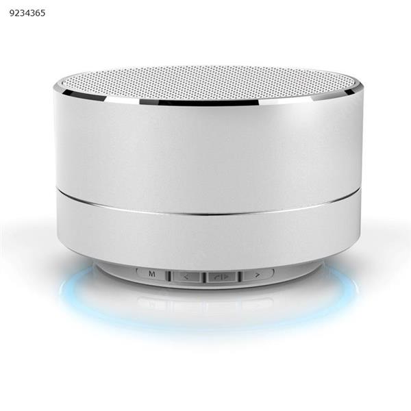 A10 LED glowing Bluetooth receiver Hands-free Music Player metal Bluetooth speaker white Bluetooth Speakers A10