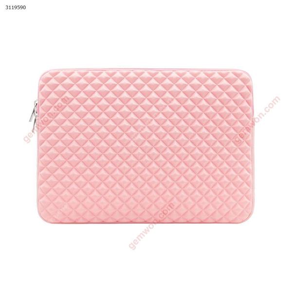 11 inch Diamond-pattern laptop bag waterproof laptop bag for MacBook Air Pro 11 13.3 15.6 for Xiaomi Air 13 15 laptop case for MacBook，pink Case 11 INCH DIAMOND PATTERN LINER BAG