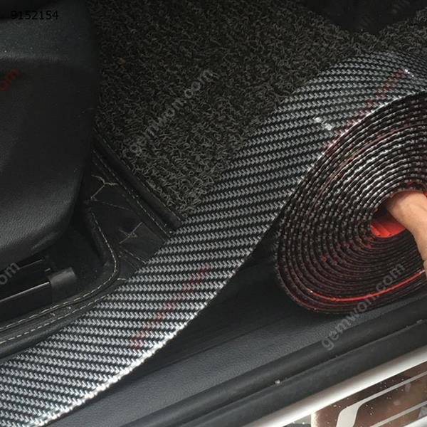 Carbon Fiber Style Anti-collision strip Universal Moulding Strip Trim Self Adhesive Crash Protector Decorative Strip （100CM*5CM） Autocar Decorations 1M5CM