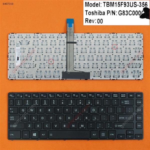 Toshiba Tecra R40-C BLACK FRAME BLACK WIN8 US N/A Laptop Keyboard (OEM-B)