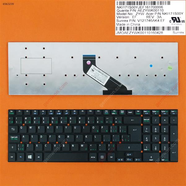 Replace Acer aspire 5755G 5830T laptop Keyboard CA/CF BLACK Win8 CA/CF N/A Laptop Keyboard (OEM-B)