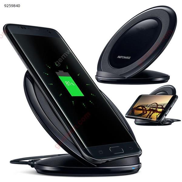 Foldable Phone Replaceable Charger qi Fast Wireless Charger foriPhone 8 / iPhone 8 Plus / iPhone X / XR / Xs / XsMax / Samsung S9 / S9 Plus / S8 / S8Plus / S7 / S7 Edge / S6 Edge / HUAWEI Mate 20 RS / Mate 20 Pro （black） Charger & Data Cable S7