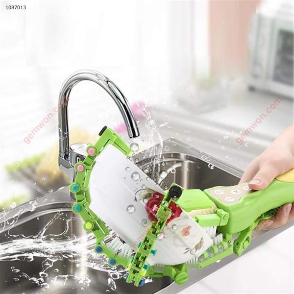 2018 Automatic Food-Grade Antibacterial Dish Machine, Handheld Dish Scrubber Brush Kitchen Dishwasher Brush Device (Green) Iron art N/A
