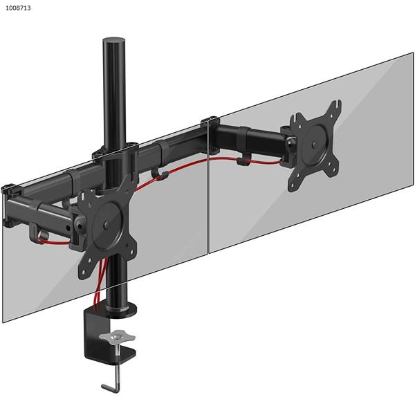 Dual PC Monitor Arm Stand Desk Mount Screen Bracket Clamp Double/Twin |LCD |LED | Tilt and Swivel (Tilt +90°/-35°|Swivel 180°|Rotate 360°) Iron art N/A