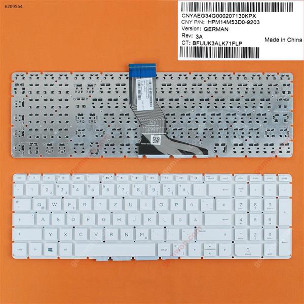 HP Pavilion 15-AB White (Without FRAME,Win8) GR V150646DS1 Laptop Keyboard (OEM-B)