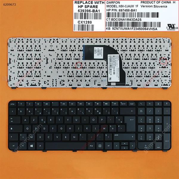 HP DV7-7000 GLOSSY FRAME BLACK(Win8) FR N/A Laptop Keyboard (OEM-B)