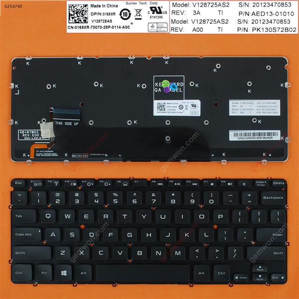Dell XPS 13 L321X 0X52TT BLACK With Backlit Board WIN8 US 0GC6G6 MP-11C7 MP-11C73RCJ920W 002L11C73LAF01 CWN127G1 JOING Laptop Keyboard (OEM-A)